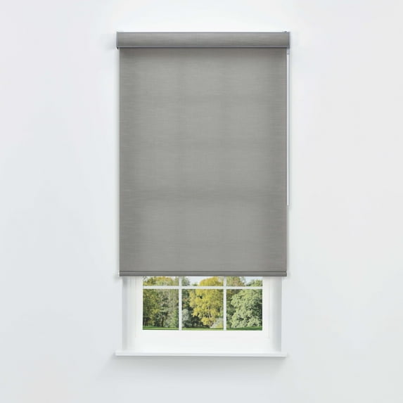 Linen Avenue Cordless Mojave Light-Filtering Cassette Roller Shade with Bloc Wand for Easy Adjustment– Soft Light Control, UV Protection –Silver Trail 36 W X 78 H (Arrives 1/4" Narrower)