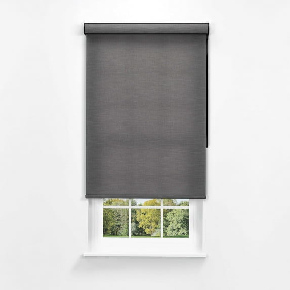 Linen Avenue Cordless Mojave Light-Filtering Cassette Roller Shade with Bloc Wand for Easy Adjustment– Soft Light Control, UV Protection – Slate Skies 65 W X 66 H (Arrives 1/4" Narrower)