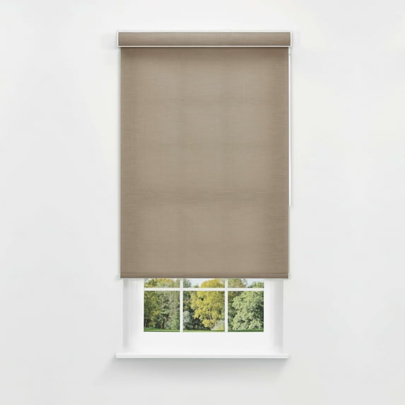 Linen Avenue Cordless Mojave Light-Filtering Cassette Roller Shade with Bloc Wand for Easy Adjustment– Soft Light Control, UV Protection –Tan Dunes 29 W X 78 H (Arrives 1/4" Narrower)