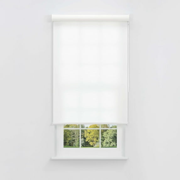 Linen Avenue Cordless Mojave Light-Filtering Cassette Roller Shade with Bloc Wand for Easy Adjustment– Soft Light Control, UV Protection –White Poppy 55 W X 78 H (Arrives 1/4" Narrower)