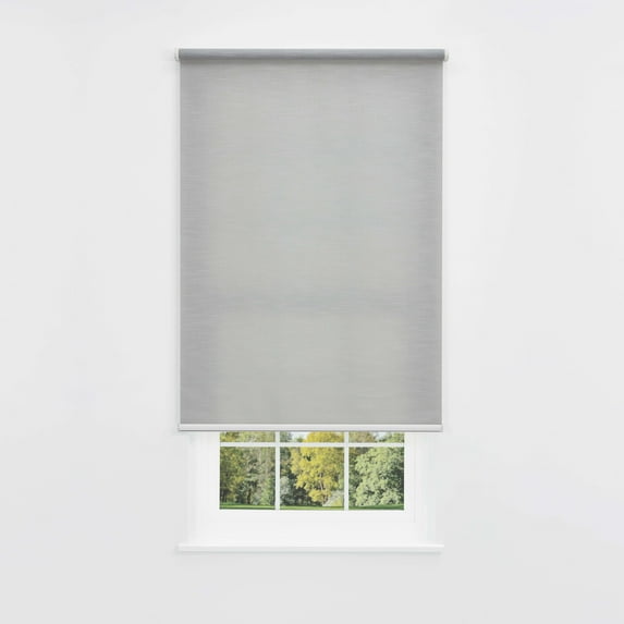 Linen Avenue Cordless Mojave Light-Filtering Standard Roller Shade– Soft Light Control, UV Protection Window Covering for Home & Office –Canyon Gray 71 W X 78 H (Arrives 1/4" Narrower)