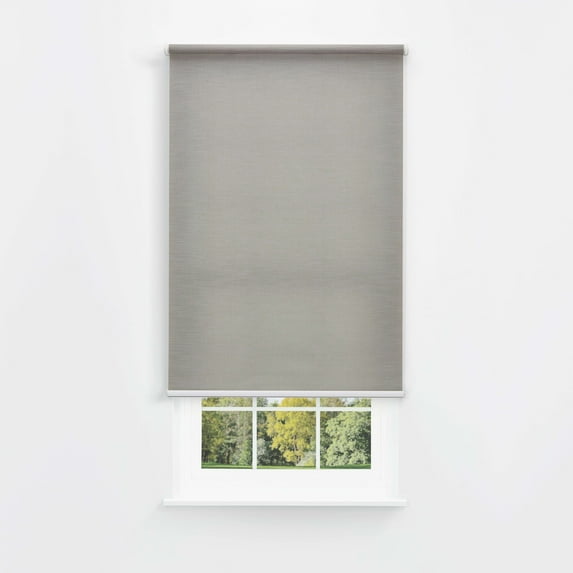 Linen Avenue Cordless Mojave Light-Filtering Standard Roller Shade– Soft Light Control, UV Protection Window Covering for Home & Office –Silver Trail 61 W X 78 H (Arrives 1/4" Narrower)