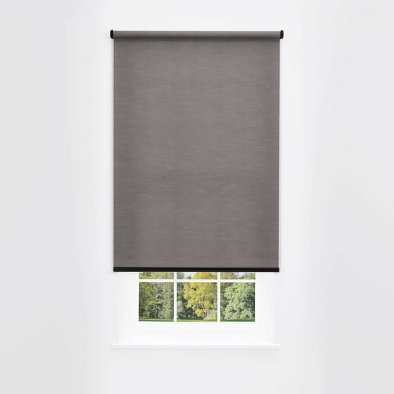 Linen Avenue Cordless Mojave Light-Filtering Standard Roller Shade– Soft Light Control, UV Protection Window Covering for Home & Office – Slate Skies 24 W X 66 H (Arrives 1/4" Narrower)