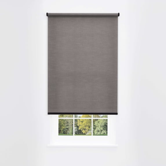 Linen Avenue Cordless Mojave Light-Filtering Standard Roller Shade– Soft Light Control, UV Protection Window Covering for Home & Office – Slate Skies 33 W X 66 H (Arrives 1/4" Narrower)