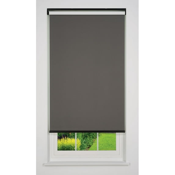Linen Avenue Cordless Sierra Blackout Roller Shade, Dark Grey 37 W x 66 H (Arrives 1/4" Narrower)