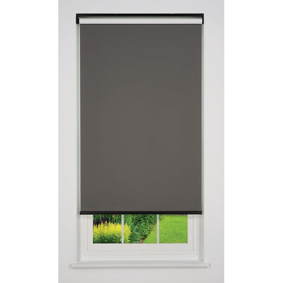 Linen Avenue Cordless Sierra Blackout Roller Shade, Dark Grey 57 W x 78 H (Arrives 1/4" Narrower)