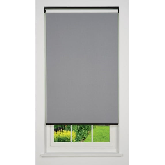 Linen Avenue Cordless Sierra Blackout Roller Shade, Light Grey 32 W x 78 H (Arrives 1/4" Narrower)