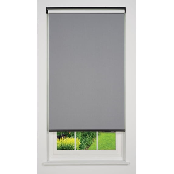 Linen Avenue Cordless Sierra Blackout Roller Shade, Light Grey 47 W x 78 H (Arrives 1/4" Narrower)