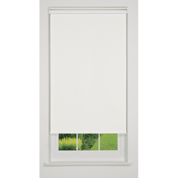 Linen Avenue Cordless Sierra Blackout Roller Shade, White 23 W x 66 H (Arrives 1/4" Narrower)