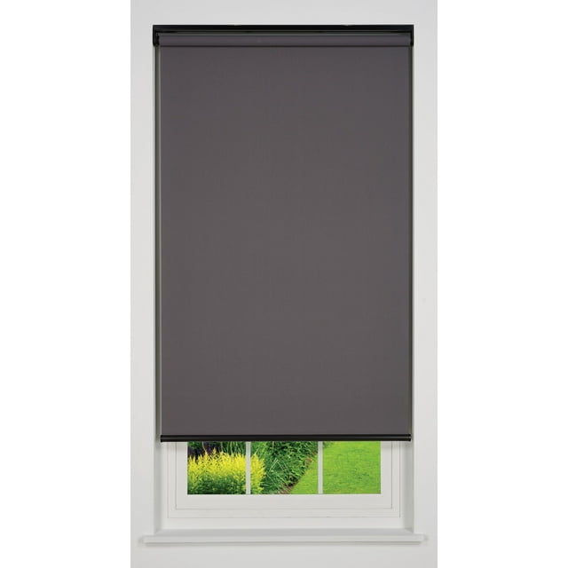 Linen Avenue Cordless Sierra Light Filtering Roller Shade, Dark Grey 33 W x 66 H (Arrives 1/4" Narrower)