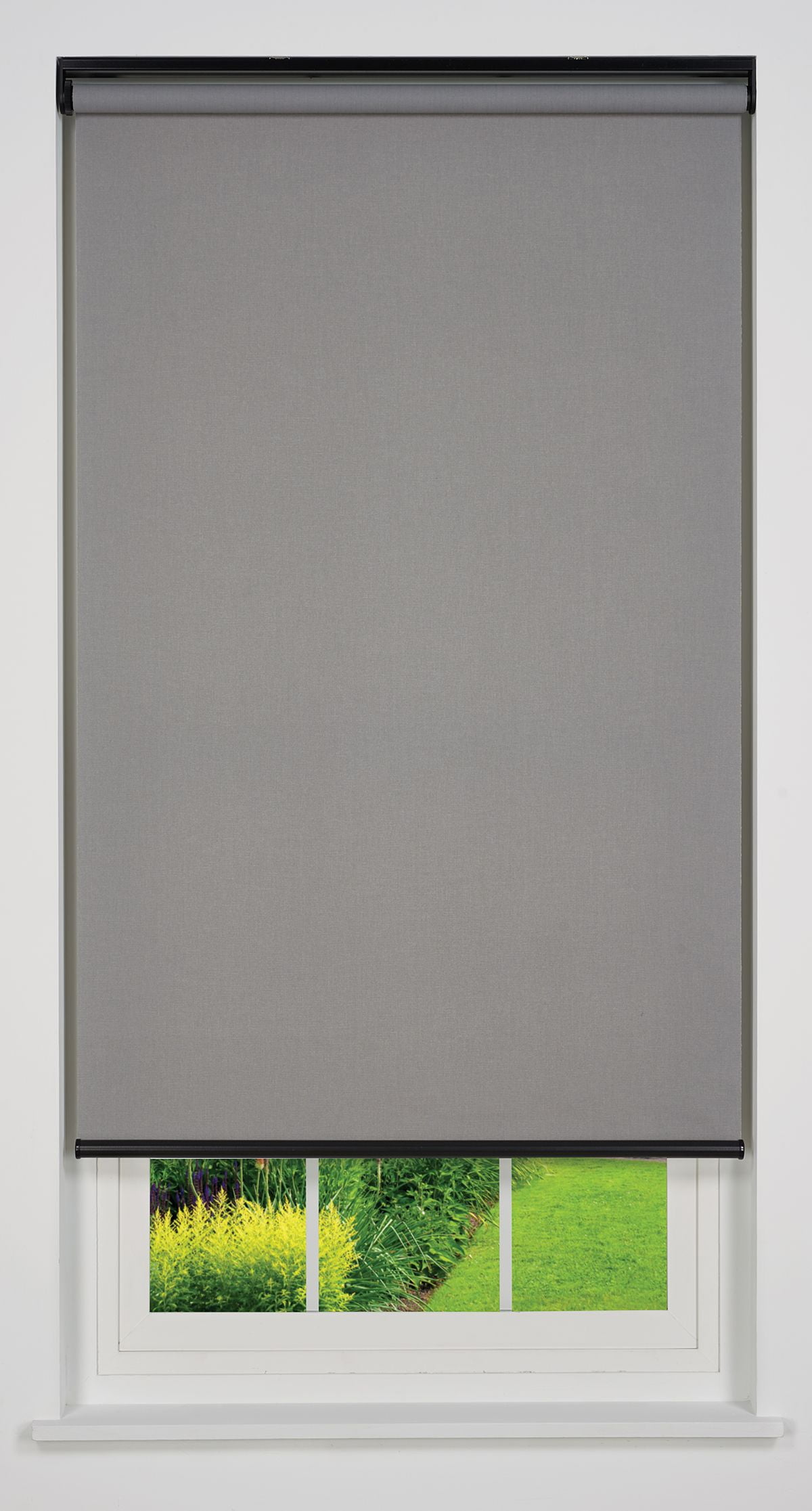 Linen Avenue Cordless Sierra Light Filtering Roller Shade, Light Grey 34 W x 66 H (Arrives 1/4" Narrower)