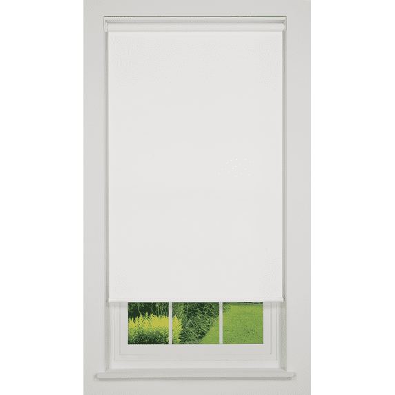 Linen Avenue Cordless Sierra Light Filtering Roller Shade, White 59 W x 66 H (Arrives 1/4" Narrower)