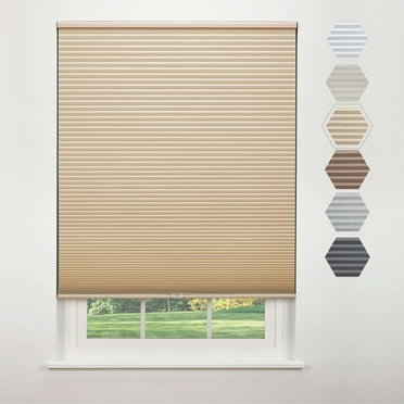 Linen Avenue Cordless Standard Blackout Cellular Shade 50 W x 48 H, Muslin (Arrives 1/4" Narrower)