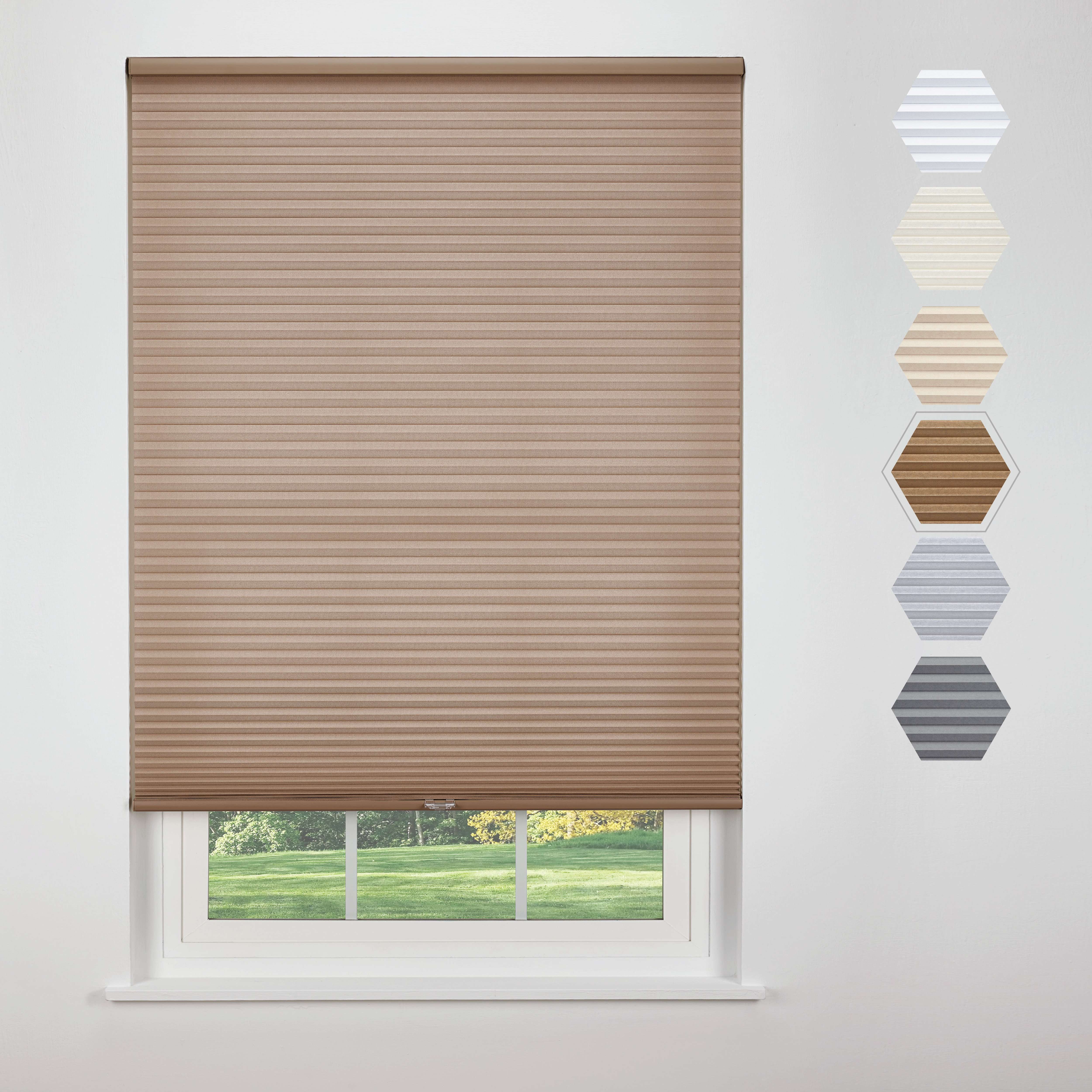 Linen Avenue Cordless Standard Light Filtering Cellular Shade 32 W x 84 ...