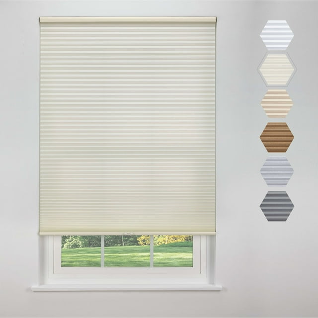Linen Avenue Cordless Standard Light Filtering Cellular Shade 38 W x 48 H, Seashell (Arrives 1/4" Narrower)