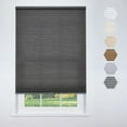 thumbnail image 1 of Linen Avenue Cordless Standard Light Filtering Cellular Shade 45 W x 48 H, Dark Grey (Arrives 1/4" Narrower), 1 of 9