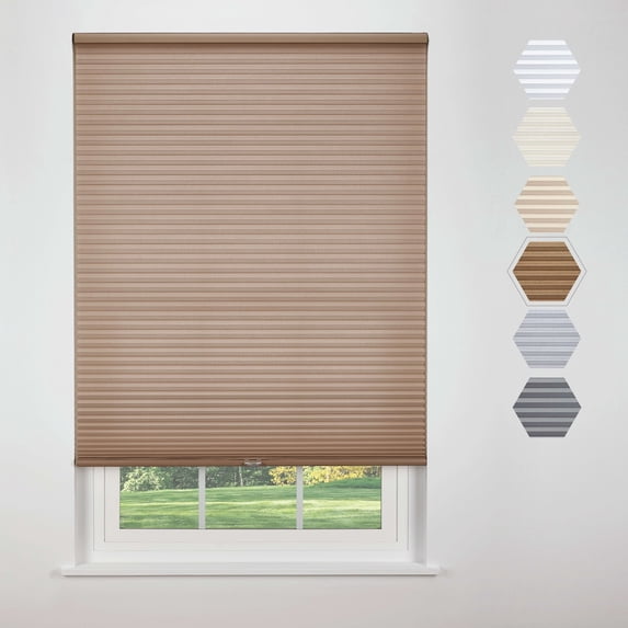 Linen Avenue Cordless Standard Light Filtering Cellular Shade 53 W x 84 H, Harvest (Arrives 1/4" Narrower)