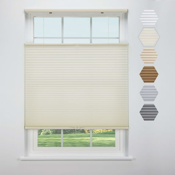 Linen Avenue Cordless Top Down Bottom Up Light Filtering Cellular Shade 31 1/2 W x 66 H, Seashell