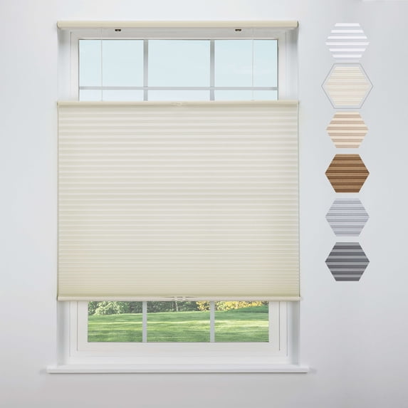 Linen Avenue Cordless Top Down Bottom Up Light Filtering Cellular Shade 68 W x 48 H, Seashell