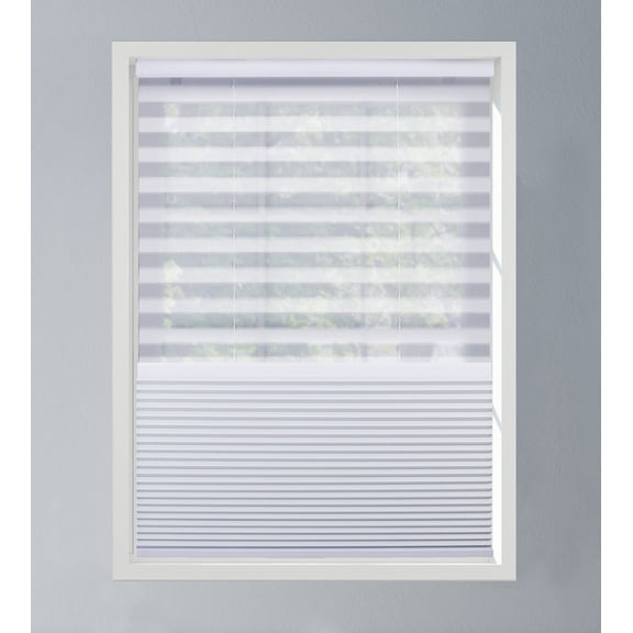Linen Avenue Custom Cordless 58 W x 60 H Crystal DAY/NIGHT Cellular Shade