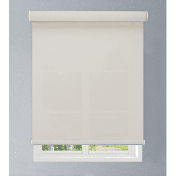 Linen Avenue Custom Cordless Cassette 1% Solar Roller Shade, 34 W x 78 H Fawn