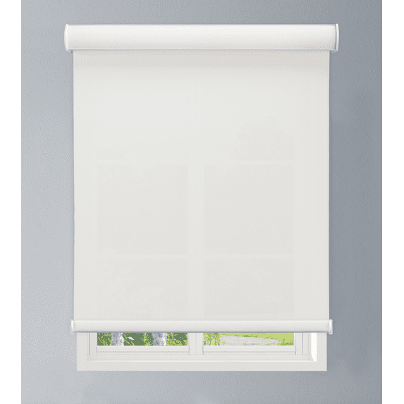 Linen Avenue Custom Cordless Cassette 1% Solar Roller Shade, 38 W x 78 H White