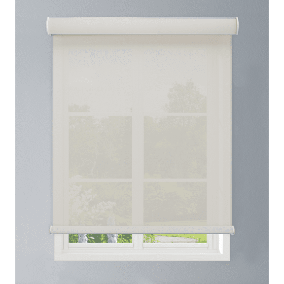 Linen Avenue Custom Cordless Cassette 5% Solar Roller Shade, 38 W x 66 H Fawn