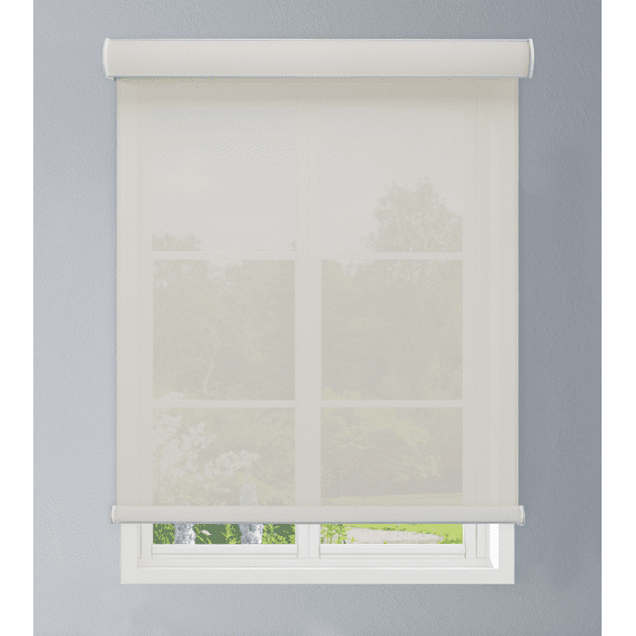 Linen Avenue Custom Cordless Cassette 5% Solar Roller Shade, 52 W x 78 H Fawn