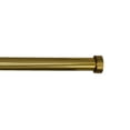 thumbnail image 1 of Linen Avenue End Cap Single Window Curtain Rod Set, 66 to 120-inch, Brass, 1 of 5