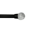thumbnail image 1 of Linen Avenue Faceted Acrylic Single Window Curtain Rod Set, 48 to 86-inch, Matte Black, 1 of 5