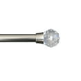 thumbnail image 1 of Linen Avenue Faceted Acrylic Single Window Curtain Rod Set, 48 to 86-inch, Polished Nickel, 1 of 5