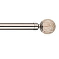 thumbnail image 1 of Linen Avenue Tan Travertine Single Window Curtain Rod Set, 48 to 86-inch, Polished Nickel, 1 of 5