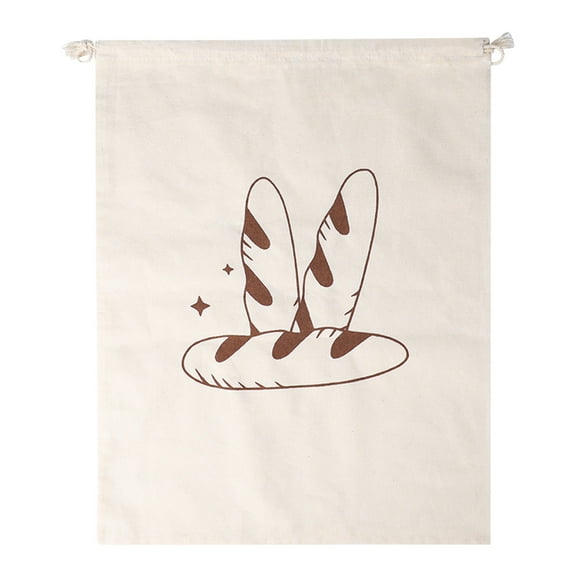 Reusable Linen Bread Bags with Liner, Cute Breads Bags Keeps Breads Fresh, Easy Clean, for Sourdough & Homemade Bread Storage, 15.74*11.81"