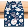 thumbnail image 1 of Linen Baseball Table Runner 71 Inches Long Baseball Table Decor Baseball Themed Birthday Party Babay Shower Decoration and Supplies for Table, 1 of 5