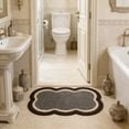 thumbnail image 1 of Linen Bath Mat Non Slip Bathroom Rug Absorbent Quick Dry Floor Carpet Soft Foot Mat Machine Washable Entryway Rug Farmhouse Home Decor for Shower Sink Toilet Bedroom Hallway Laundry Room, 1 of 6