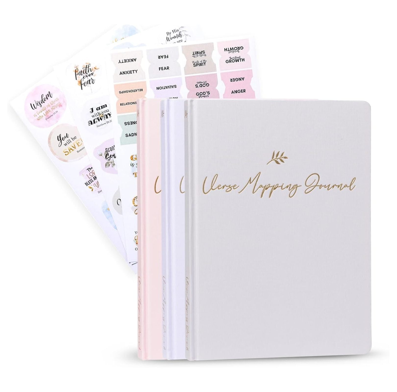 Linen Bible Verse Mapping Journal: Premium Bible Study Journal with ...