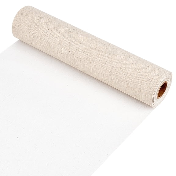 Linen Blend Coated Canvas Painting Cloth for Oil Painting Artist Professional Drawing Old Lace 280mm 5m/roll DIY