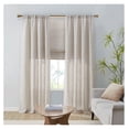 thumbnail image 1 of Linen Blend Light Filtering Curtain Panel Pair(2 Pcs Window Panels) Natural + Polyester, 1 of 9