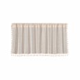 thumbnail image 1 of Linen Blend Macrame Openworked Curtains, Boho Tassel with Privacy Feature, Vintage Rod Pocket Window Valance for Kitchen Bathroom, Beige, 1 Panel, 1 of 5