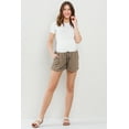 thumbnail image 1 of Linen Blend Maternity Shorts with Elastic Band, 1 of 4