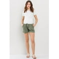 thumbnail image 1 of Linen Blend Maternity Shorts with Elastic Band, 1 of 4