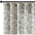 thumbnail image 1 of Linen Blue Floral Curtains for Bedroom, 84 Inch Length Printed Flower French Country Curtains for Living Room Light Filtering Drapes, Rod Pocket Window Treatments, 2 Panels Blue, 1 of 7