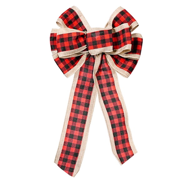 Linen Bowknot Wreath Bow Bowknot Convenient Hanging For Xmas Holiday Party