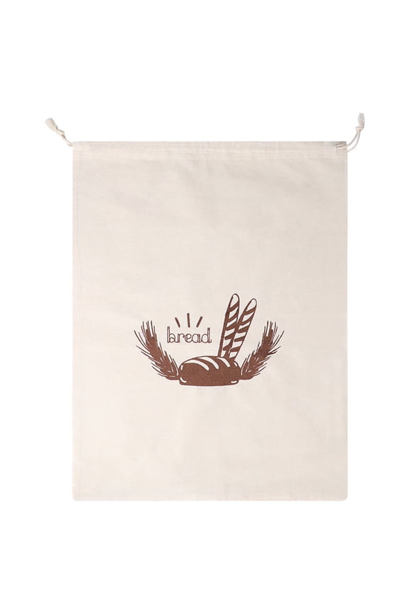 Linen Bread Bag for French Stick Storage - Reusable Drawstring Bun Bread Bag for Cookies Croissants Baked Goods - Breathable Natural Linen Bread Sack for Kitchen Counter Home Picnic Travel