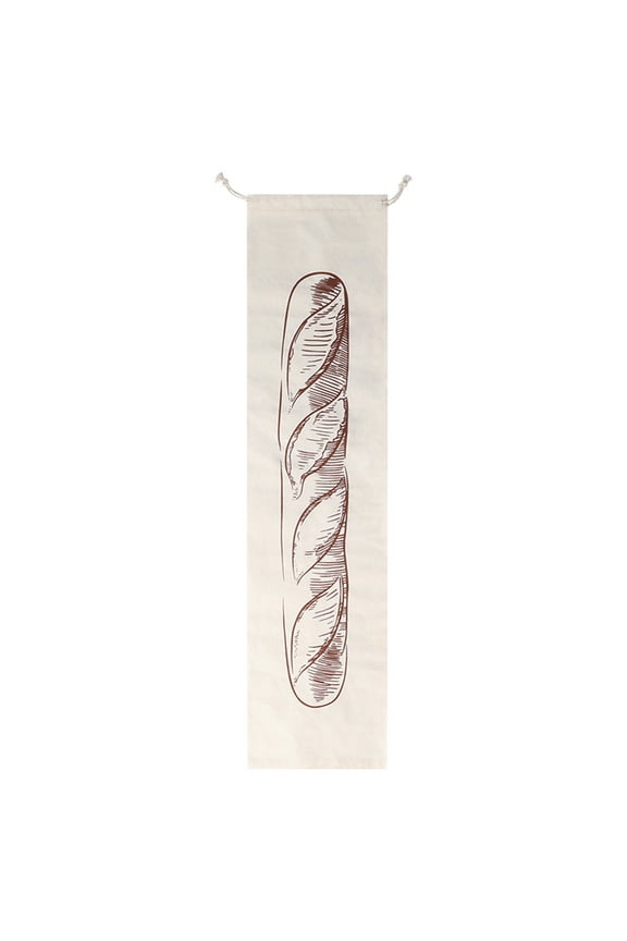 Linen Bread Bag for French Stick Storage | Reusable Drawstring Bun Bread Bag | Natural Linen Bread Storage for Fresh Baked Goods | Eco-Friendly Bread Keeper for Buns, Cookies & Pastries