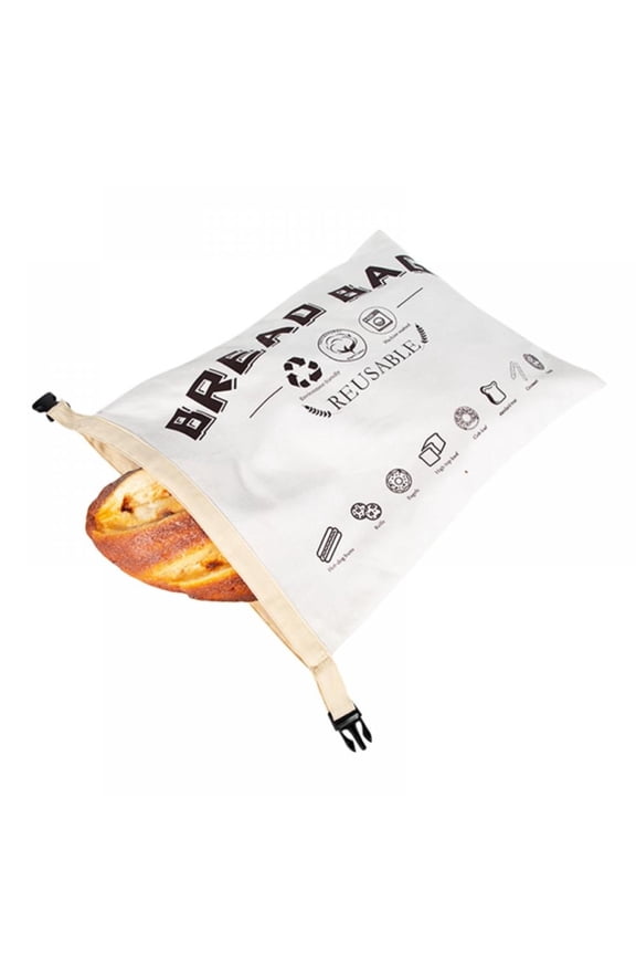 Linen Bread Bag - Reusable freezer bread bag for homemade bread maker gift giving - Bread Container for Sourdough Loaves Storage, Large Bread Bags for Homemade Bread