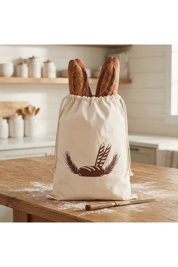 Linen Bread Bags for Homemade Bread – Reusable Bread Storage Bags with Inner Lining – 11"x15" Sourdough Bread Bags – Eco-Friendly Baking Supplies & Gifts for Home Bakers