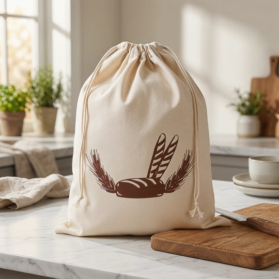 Linen Bread Bags for Homemade Bread Container, 15 11 Inches Unbleached & Reusable Bread Storage, Natural Large Storage for Artisan Bread