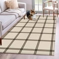 thumbnail image 1 of Linen Buffalo Check Area Rug 4x6 Washable Rug Non Slip Retro Black Lines Grid Pattern Large Area Rug Indoor Floor Carpet for Entryway Bedroom Kitchen Living Room Home Office Dining Room Nursery, 1 of 8