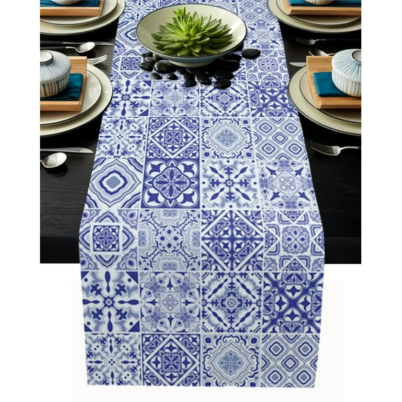 Spring Pink Flower Moroccan Pink Modern Table Runner For Wedding Party Chirstmas Cake Floral Tablecloth Decoration